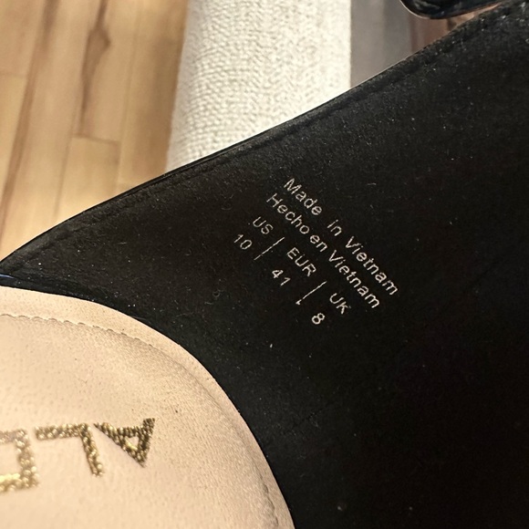 ALDO Animal Print Heels with Black Ankle Strap - Picture 5 of 7